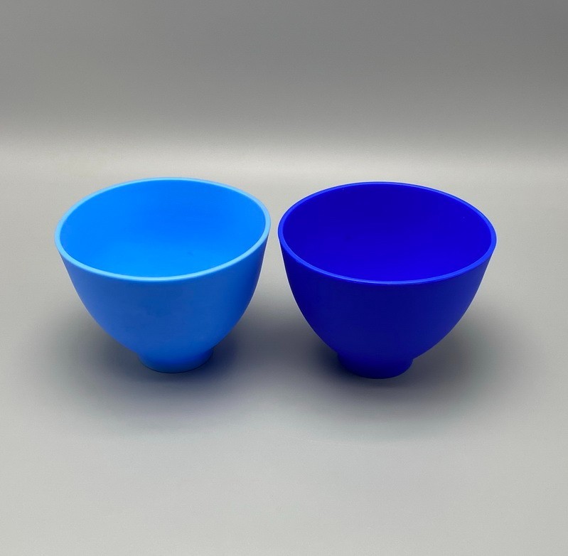 Dental Lab Mixing Bowl Flexible Silicone Rubber Extra Large Blue Bowls Hygienist