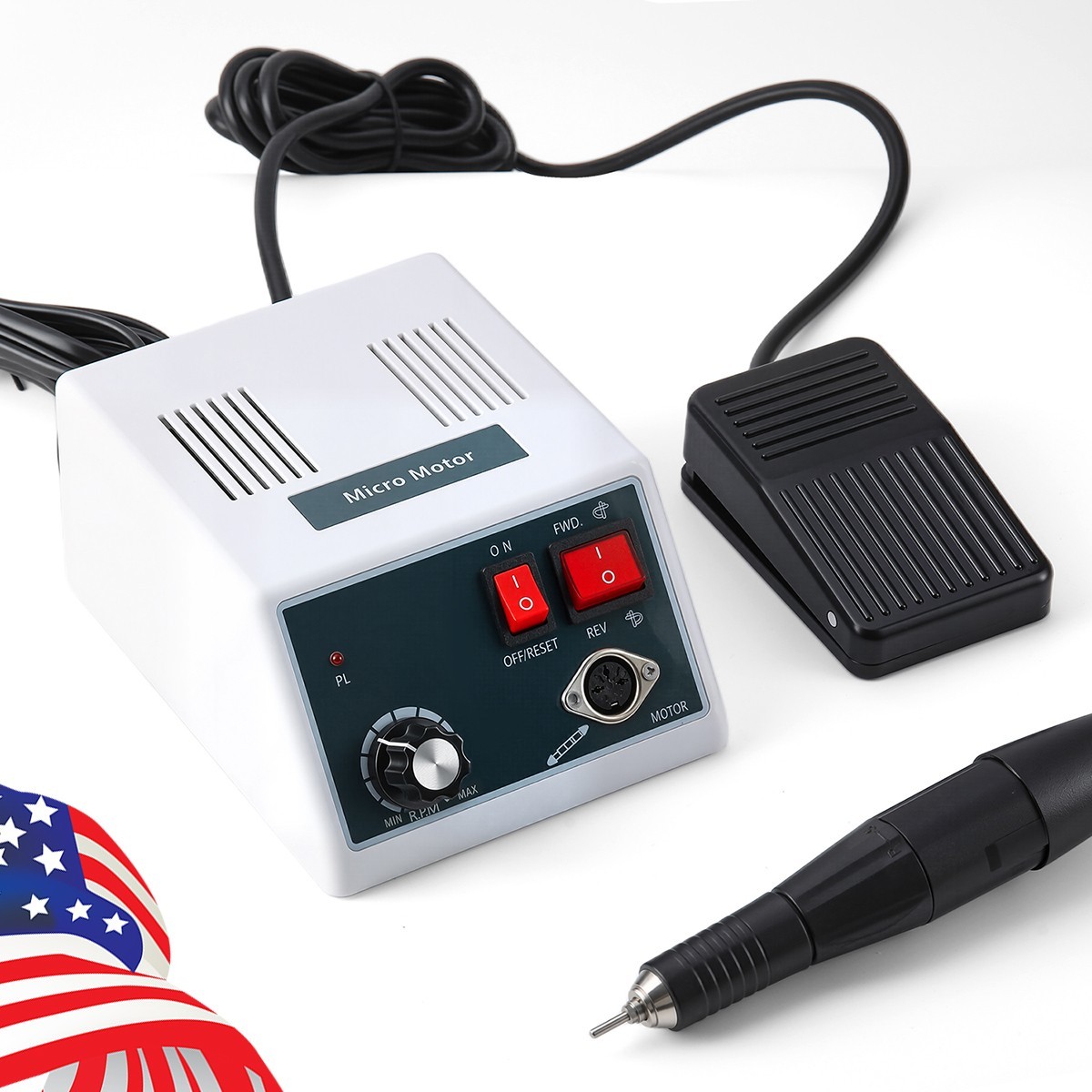 Dental Lab Electric Micromotor Polishing Unit+35K rpm Handpiece/Polishing HP Kit