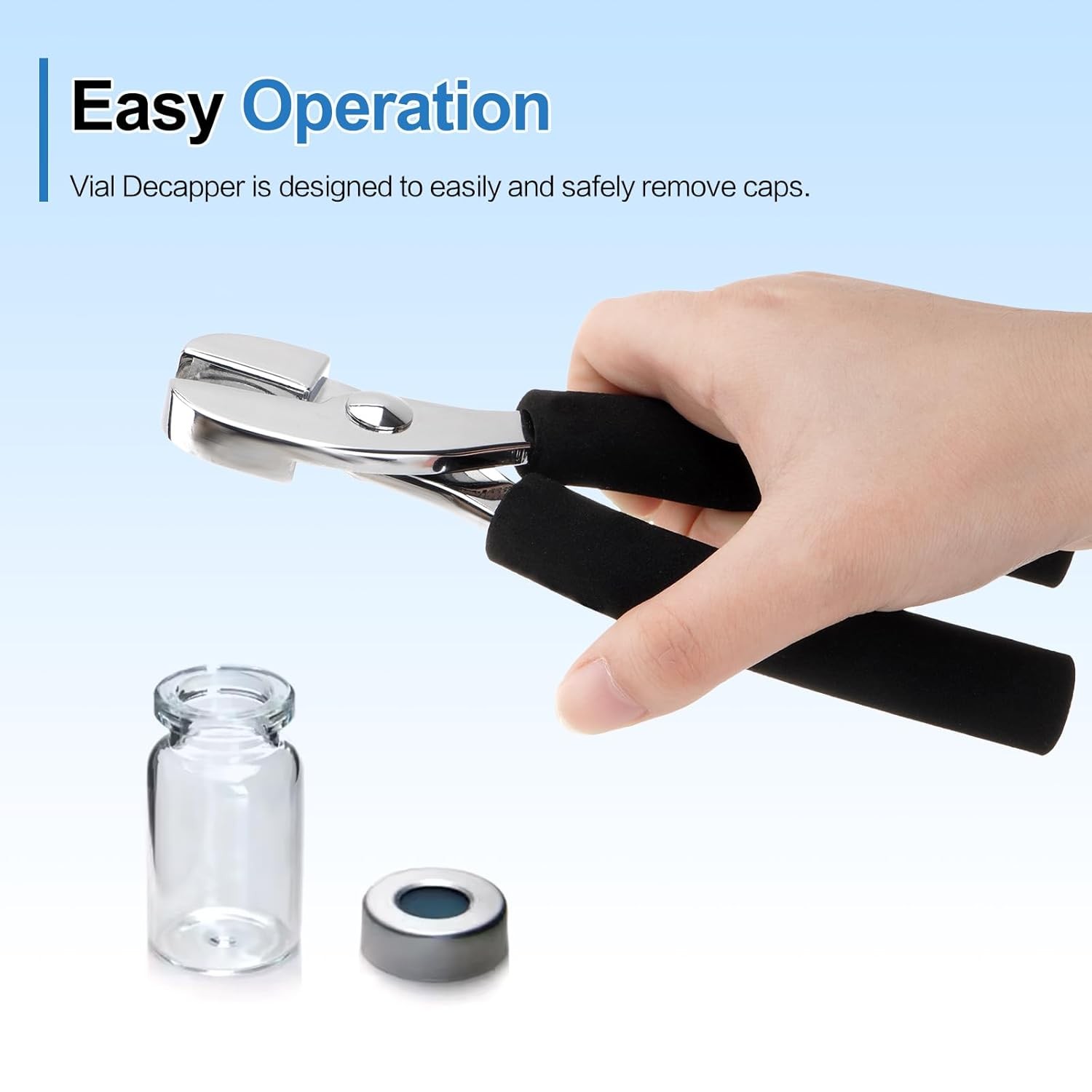 Dual Action Decapper Pliers for Decapping 13mm and 20mm Crimped Vials and Bottle