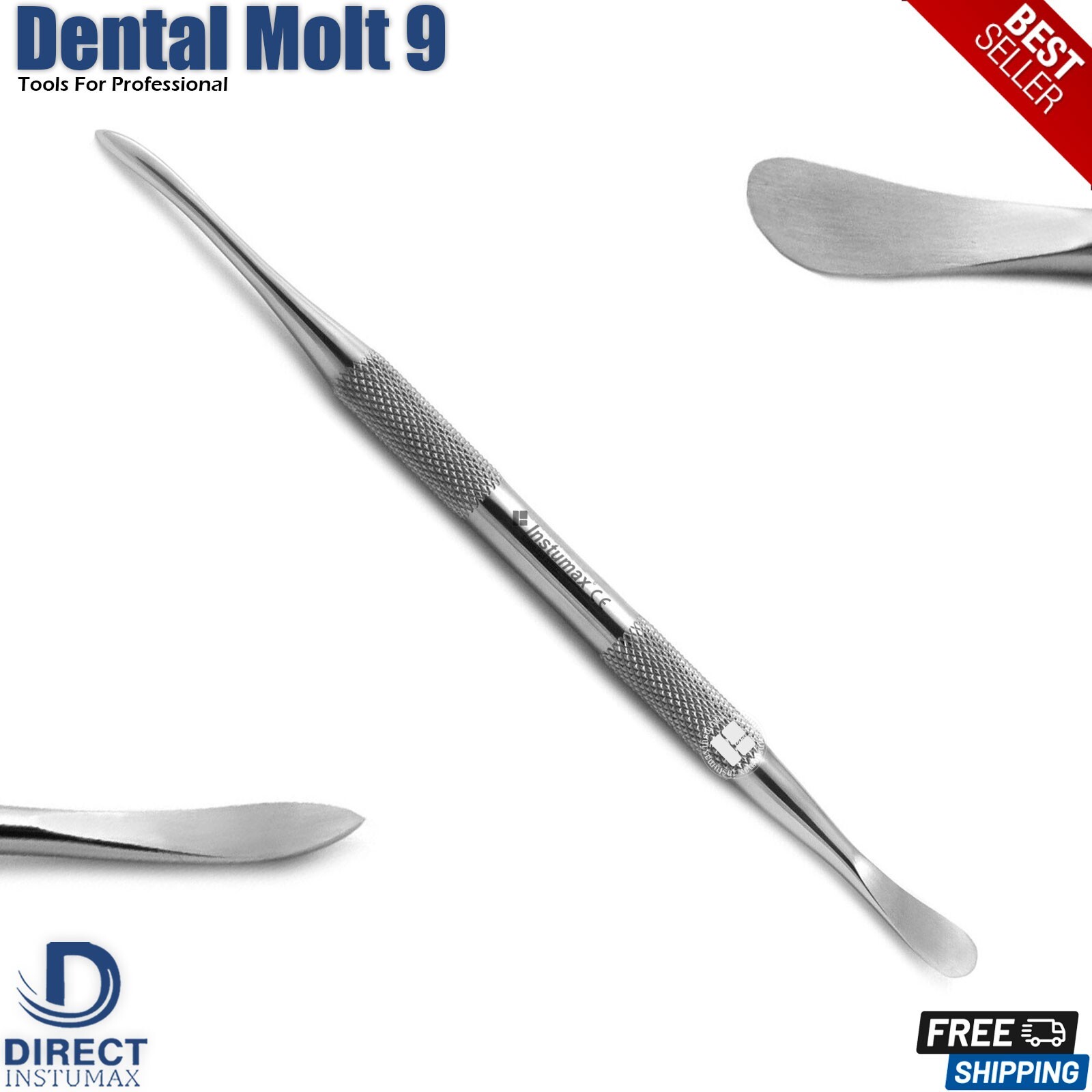 3PCS Dental Molt #9 Periosteal Elevator Surgical Reflecting Mucoperiosteum Tools