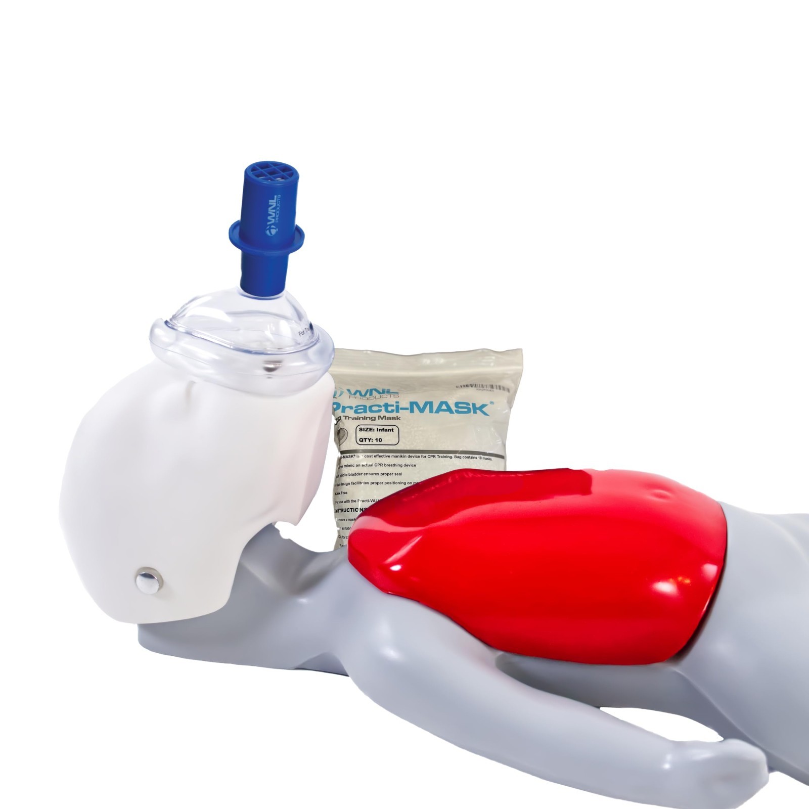 CPR Practi-MASK & Valve Combo Pack for Adults, Children & Infants – Fits All Tra
