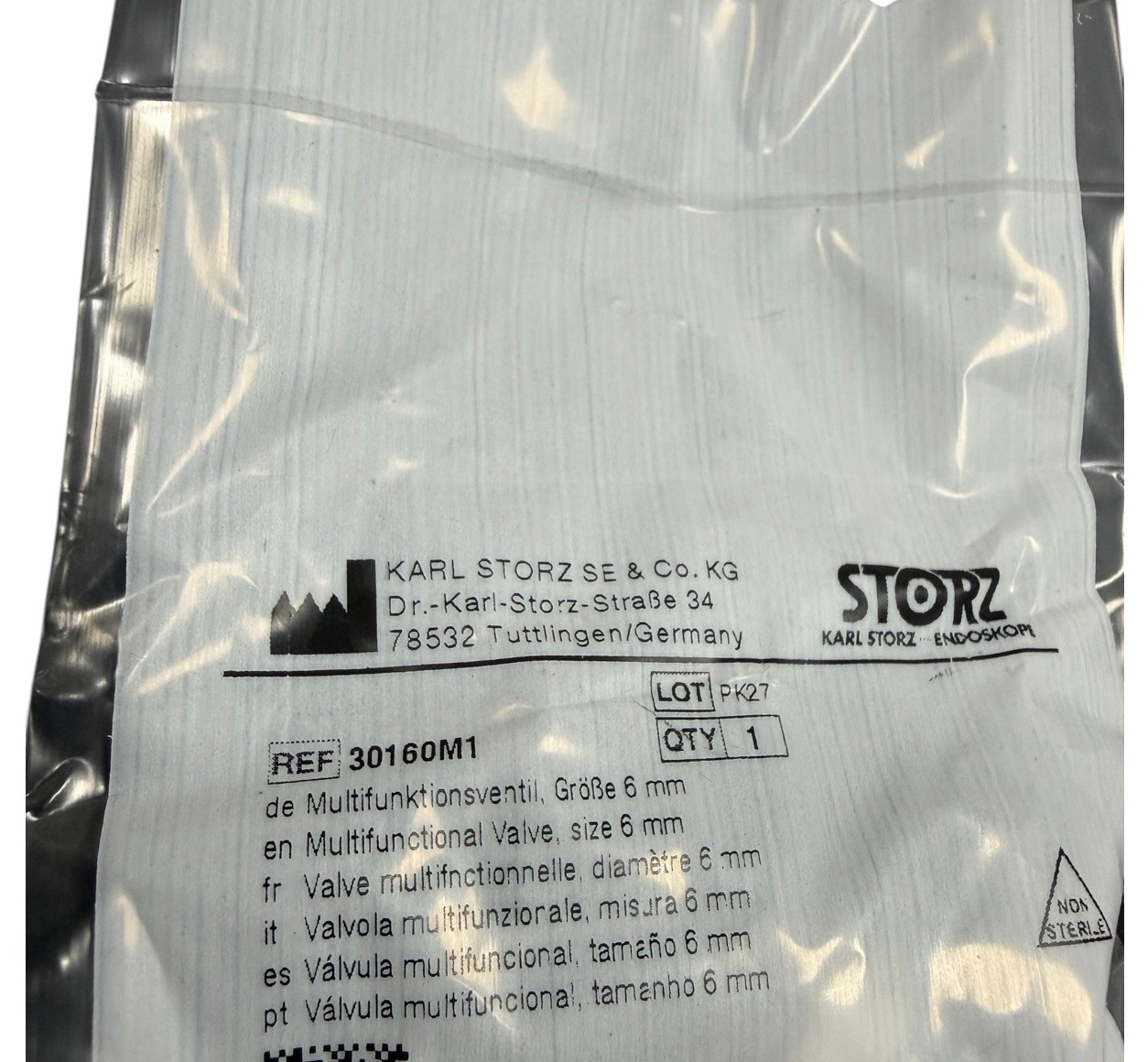 Karl Storz 30160M1 Multifunctional Valve 6mm Black Reusable