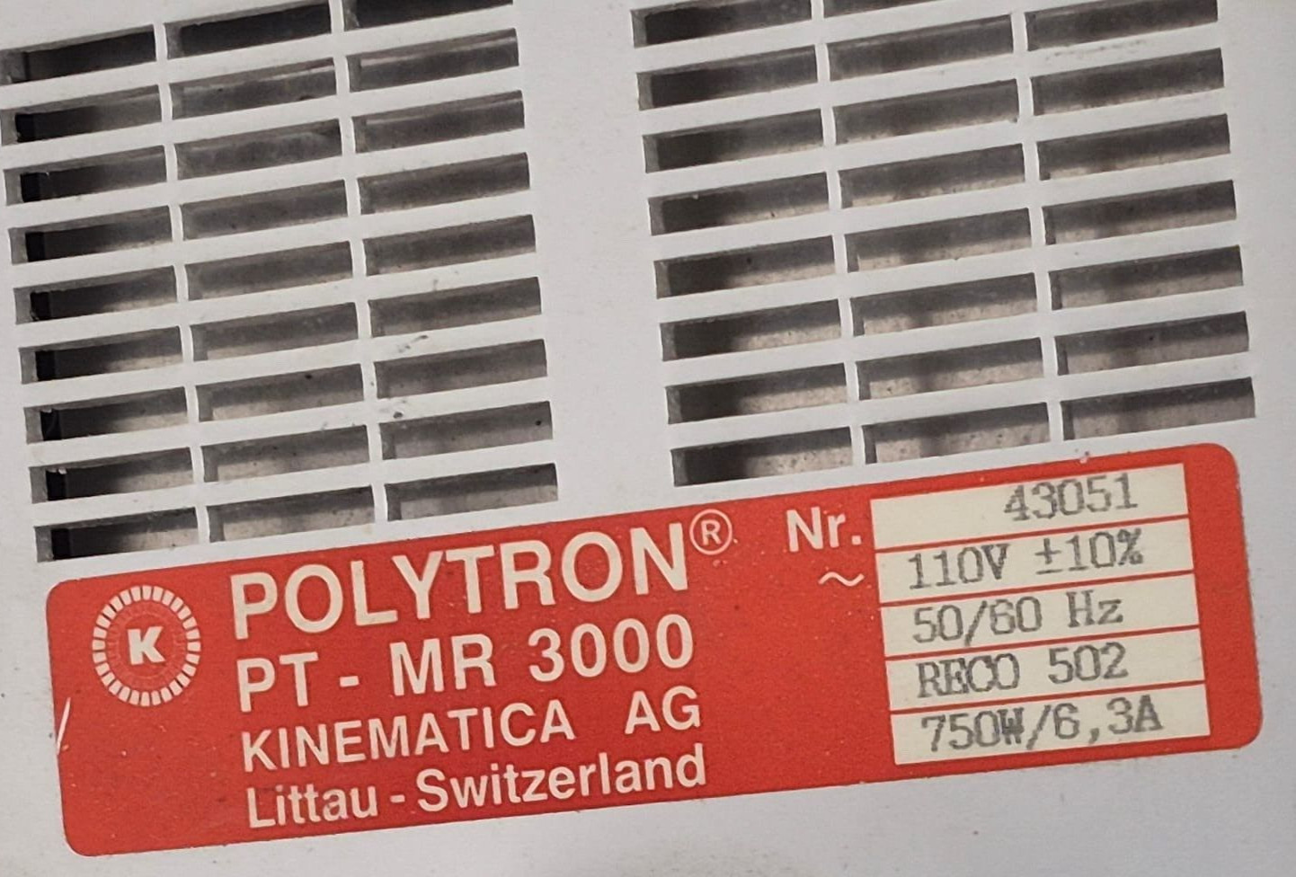 Kinematica Polytron PT3000 Homogenizer 110V