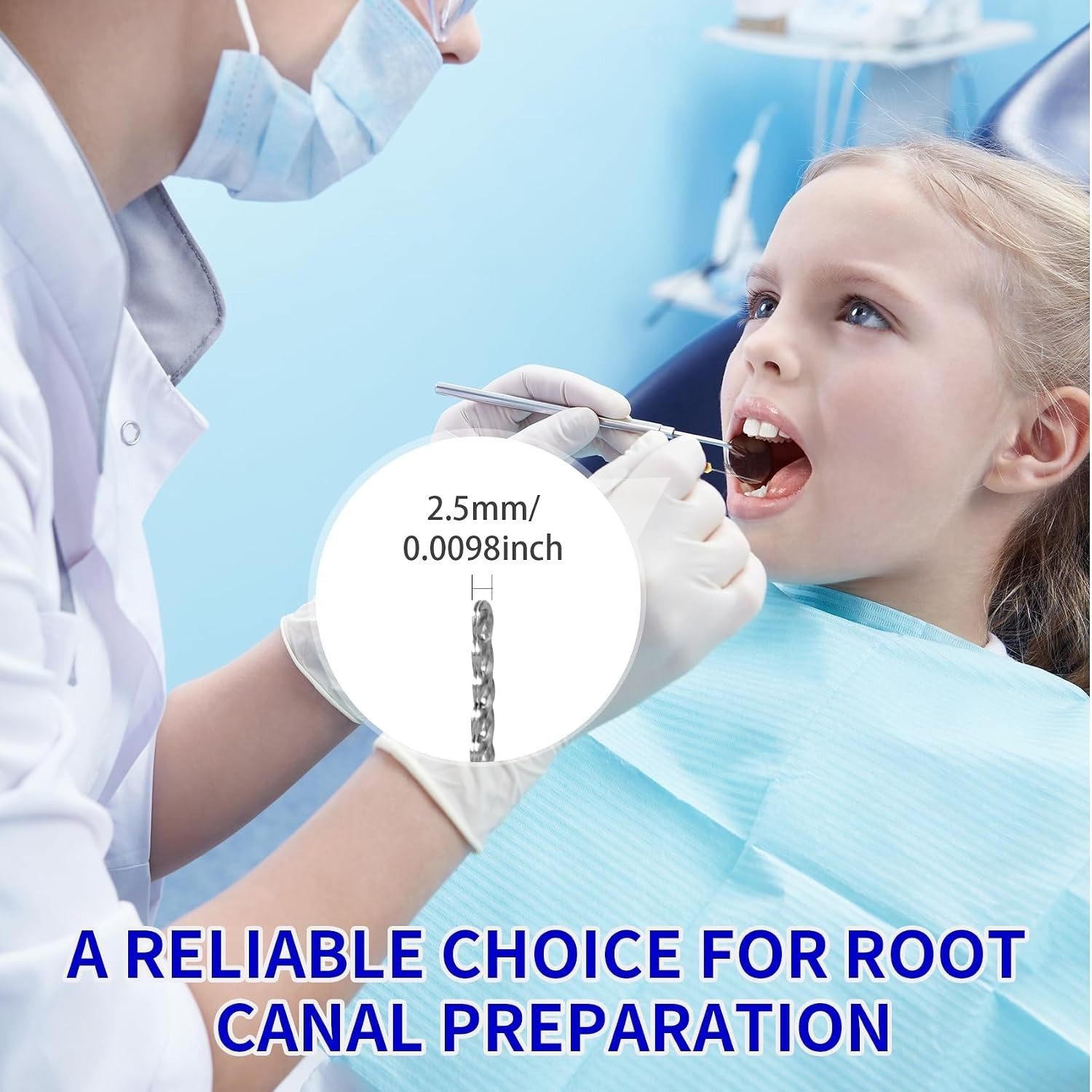 6 Pcs 25mm K-Files – Unbreakable Stainless Steel Files for Root Canal Efficiency