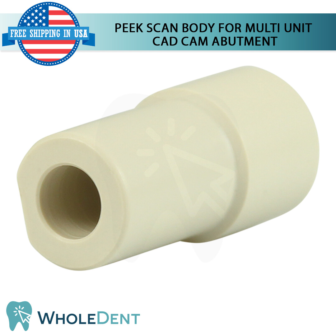 RP Conical Connection Straight Multi Unit 1.6mm Scan Body Titanium Base Set