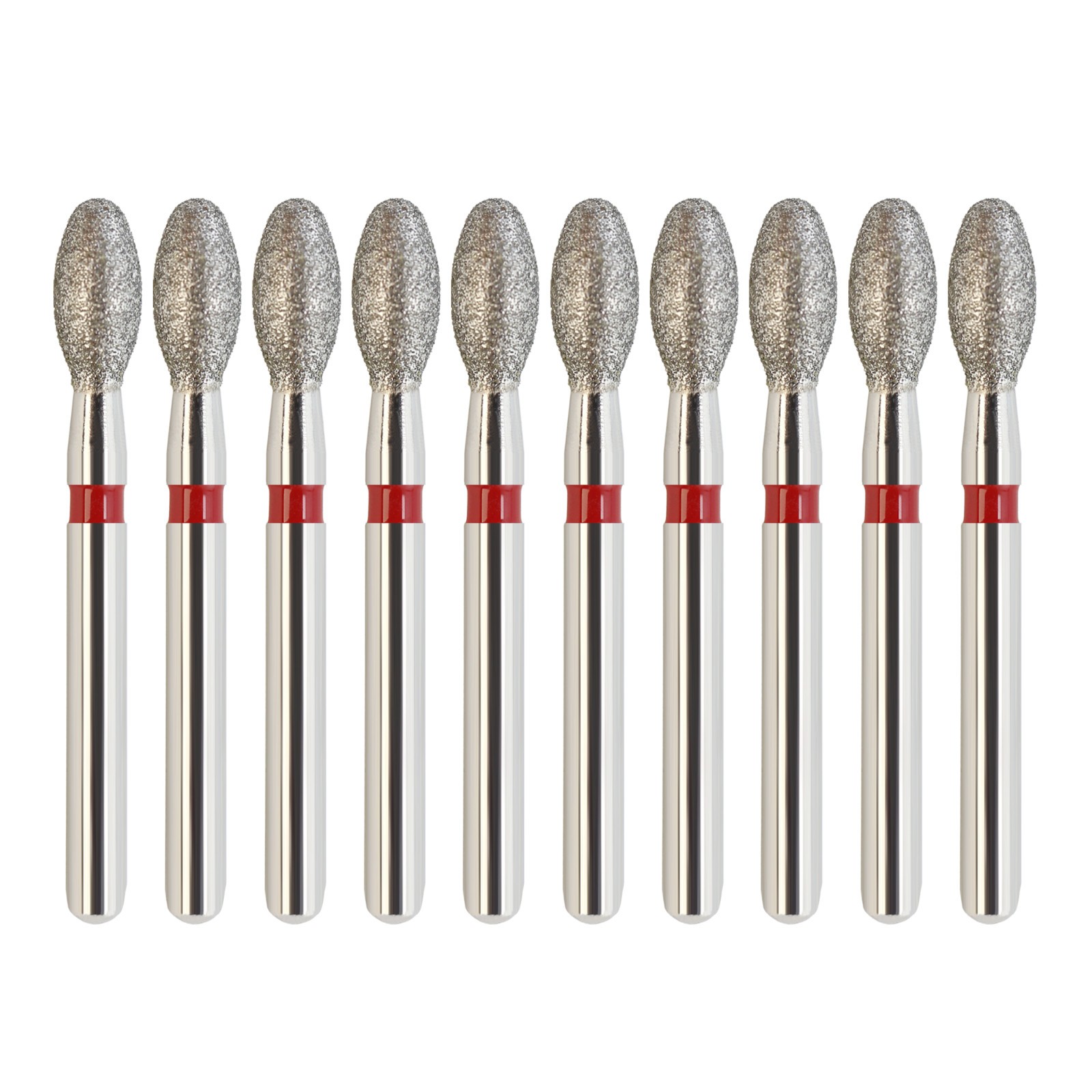 Red Football Burs Dental Diamonds FG 379/023F Fine Grit Friction Grip Egg
