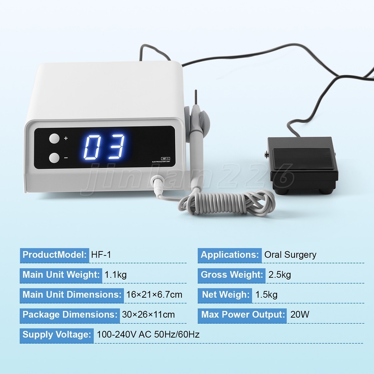 Dental Electrosurge Electrosurgery Unit for Cutting + Coagulating 10 Tips