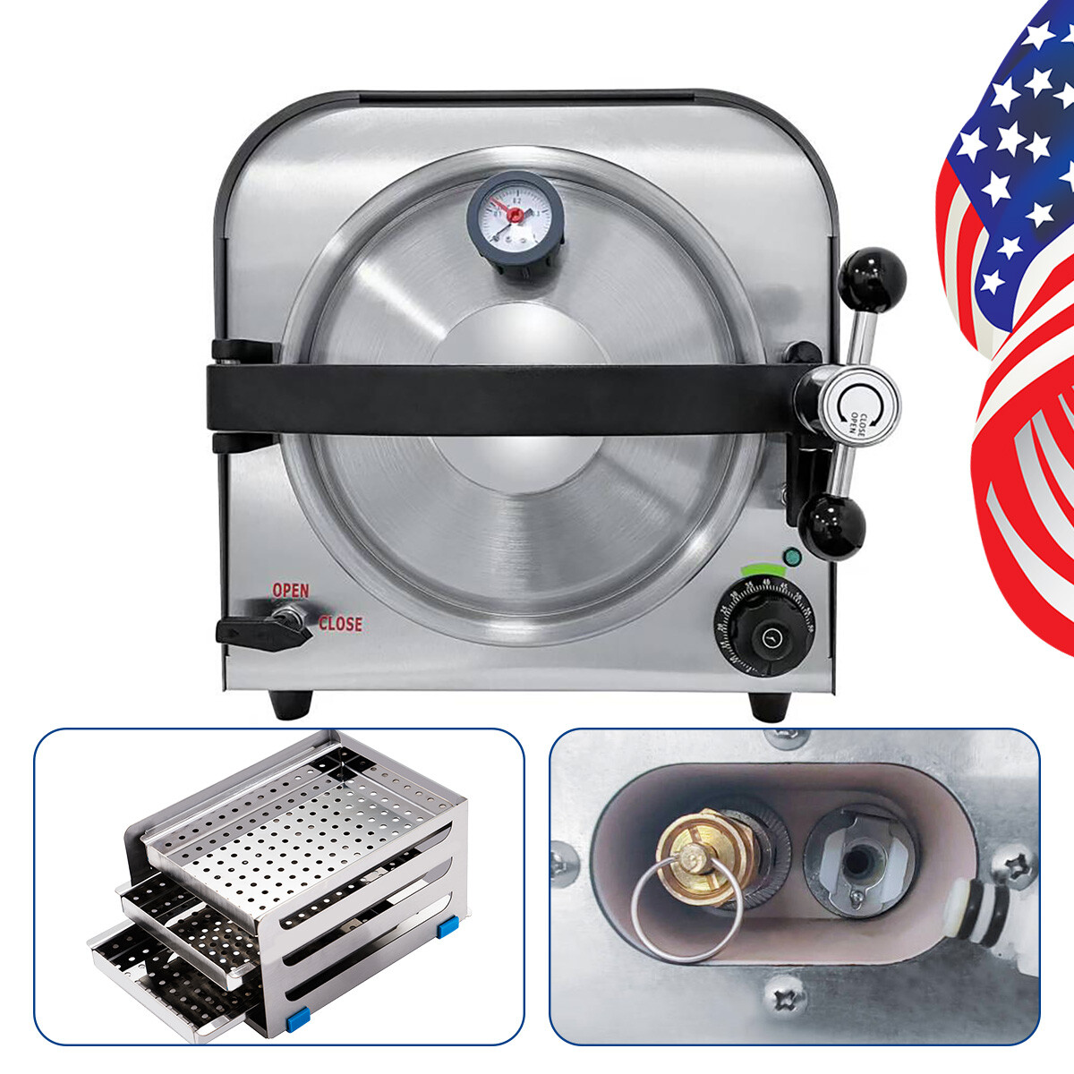 Portable Dental Delivery Unit Air Compressor/Autoclave Steam Sterilizer Medical