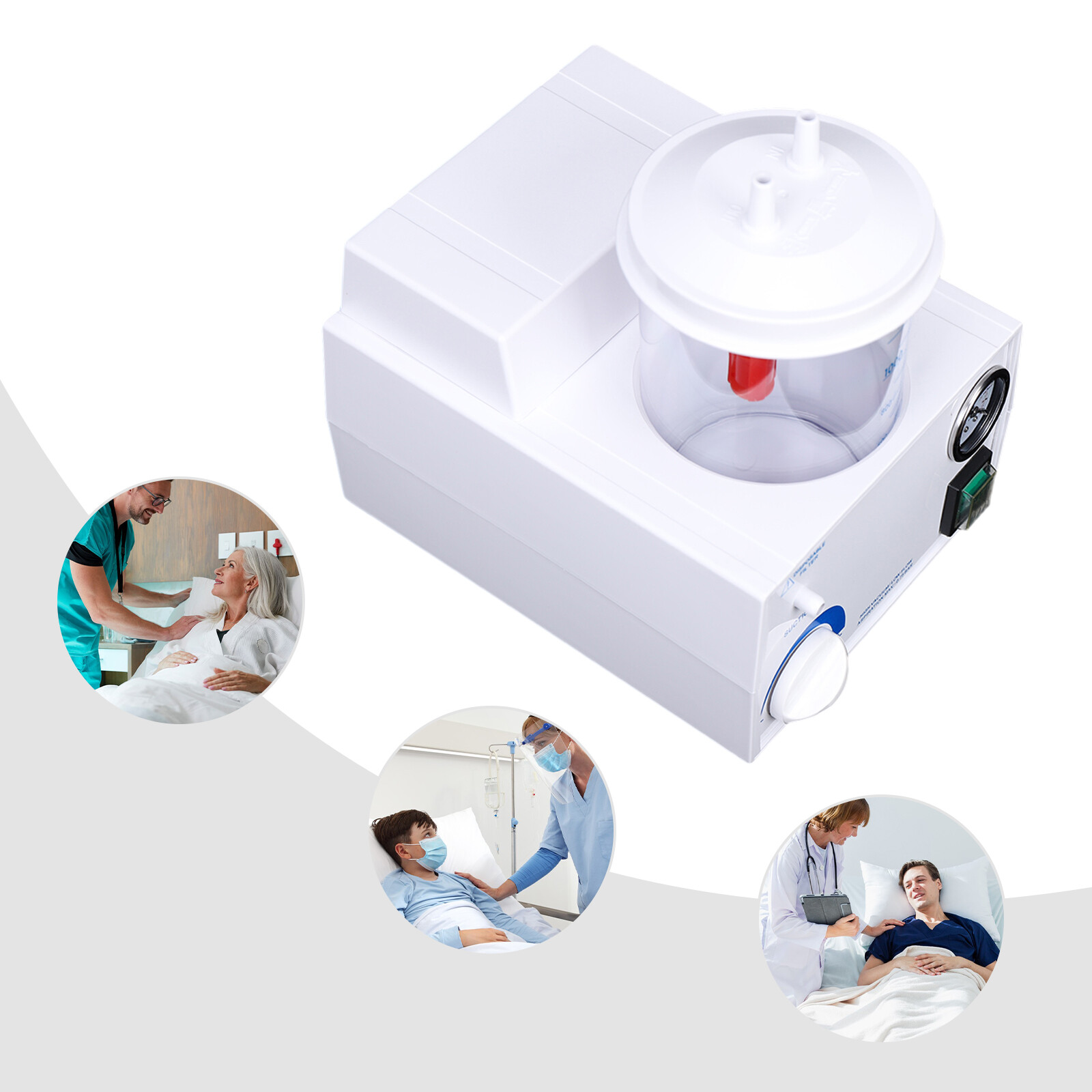 Sputum Mucus Aspirator Machine Portable Phlegm Suction Unit Medical Vacuum Pump