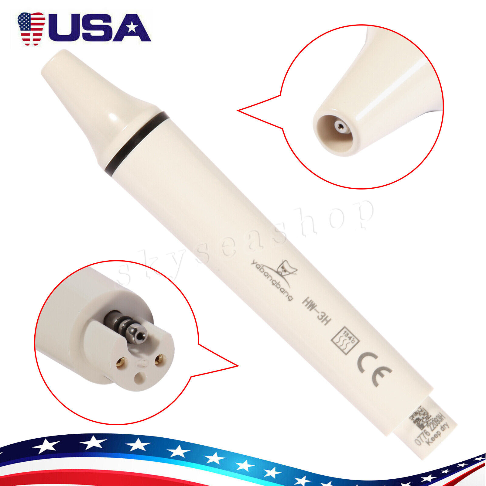 Dental Ultrasonic Piezo Scaler Handpiece Fit WOODPECKER EMS Cavitron Tips CE
