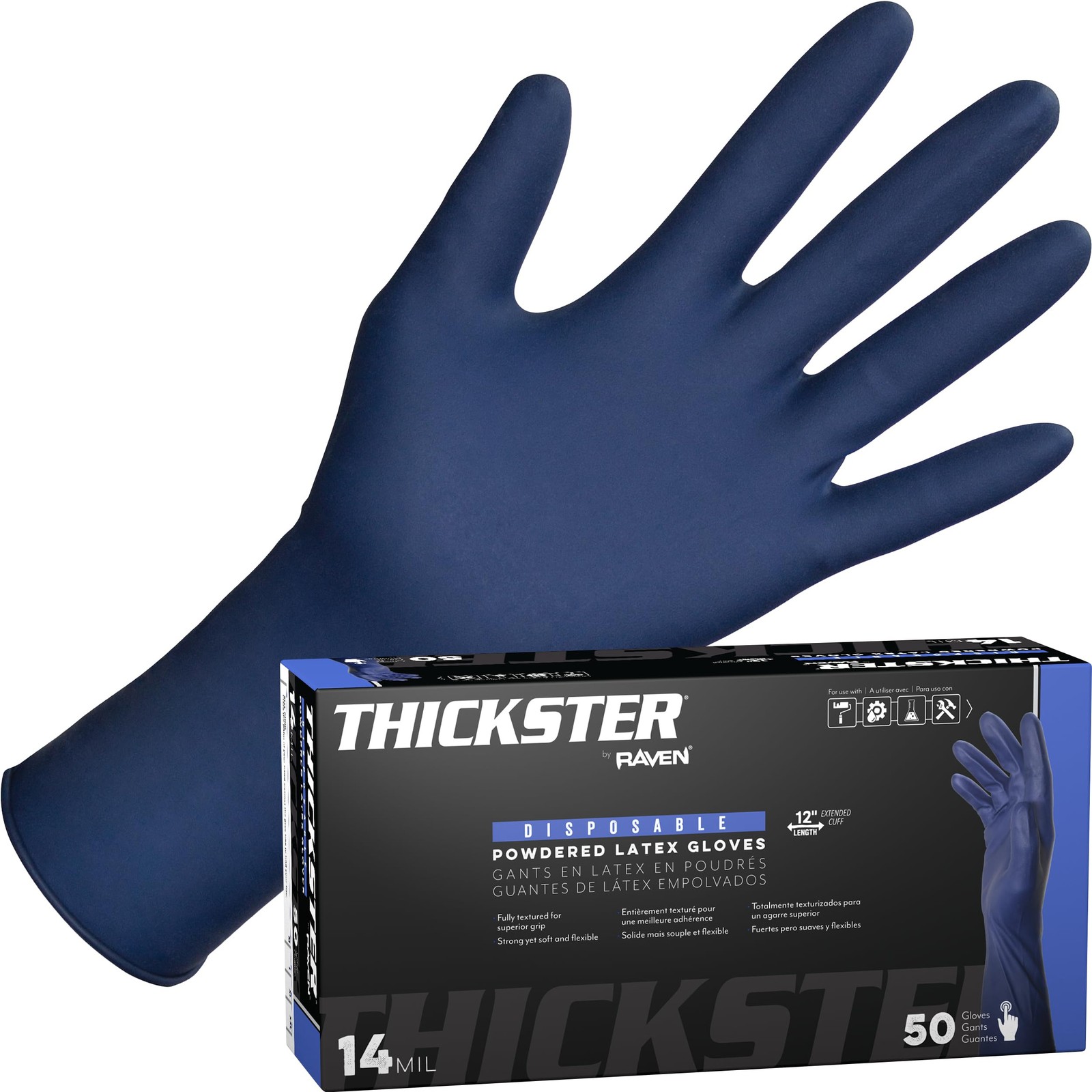 Safety 6604 Thickster X-Large Textured Exam Latex Gloves