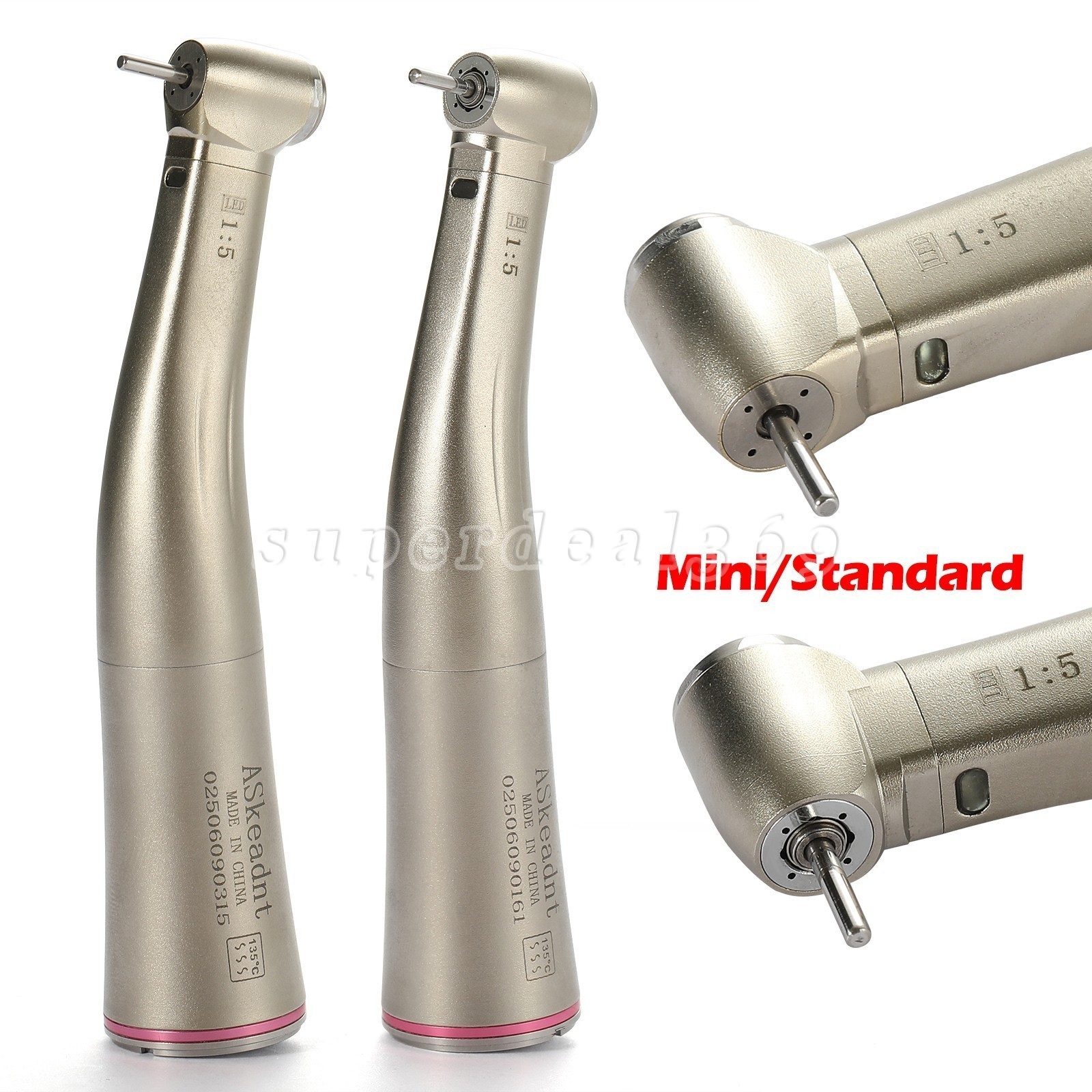 Dental 1:5 Fiber Optic LED Contra Angle Electric Handpiece Fit KaV NSK COXO