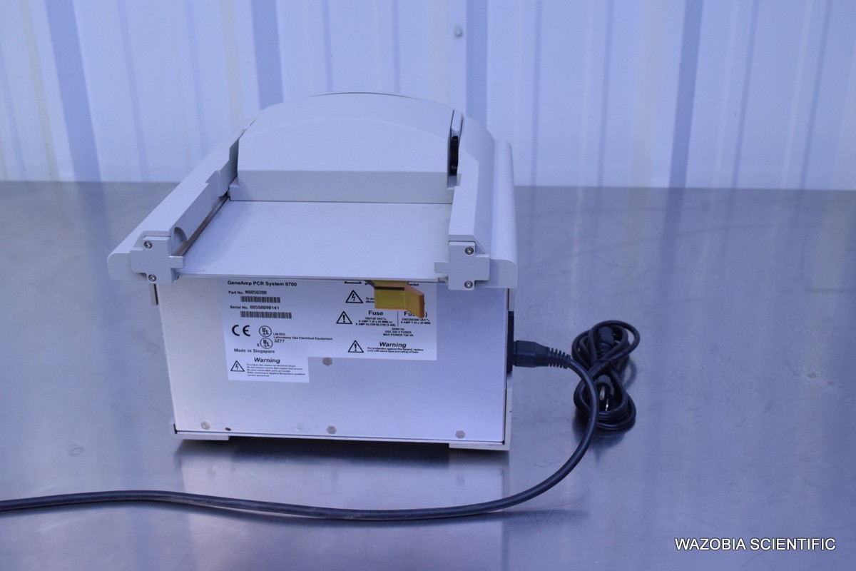 APPLIED BIOSYSTEMS GENEAMP PCR SYSTEM 9700 THERMAL CYCLER DUAL 384 WELL BLOCKS