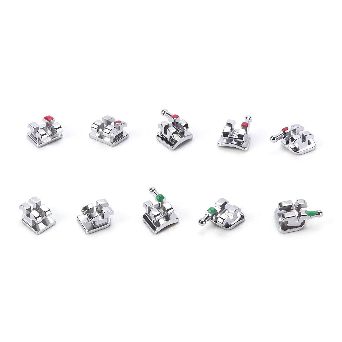 Dental Orthodontic Monoblock Brackets Mini Roth/MBT 0.022″/0.018″ 3/345 Hook
