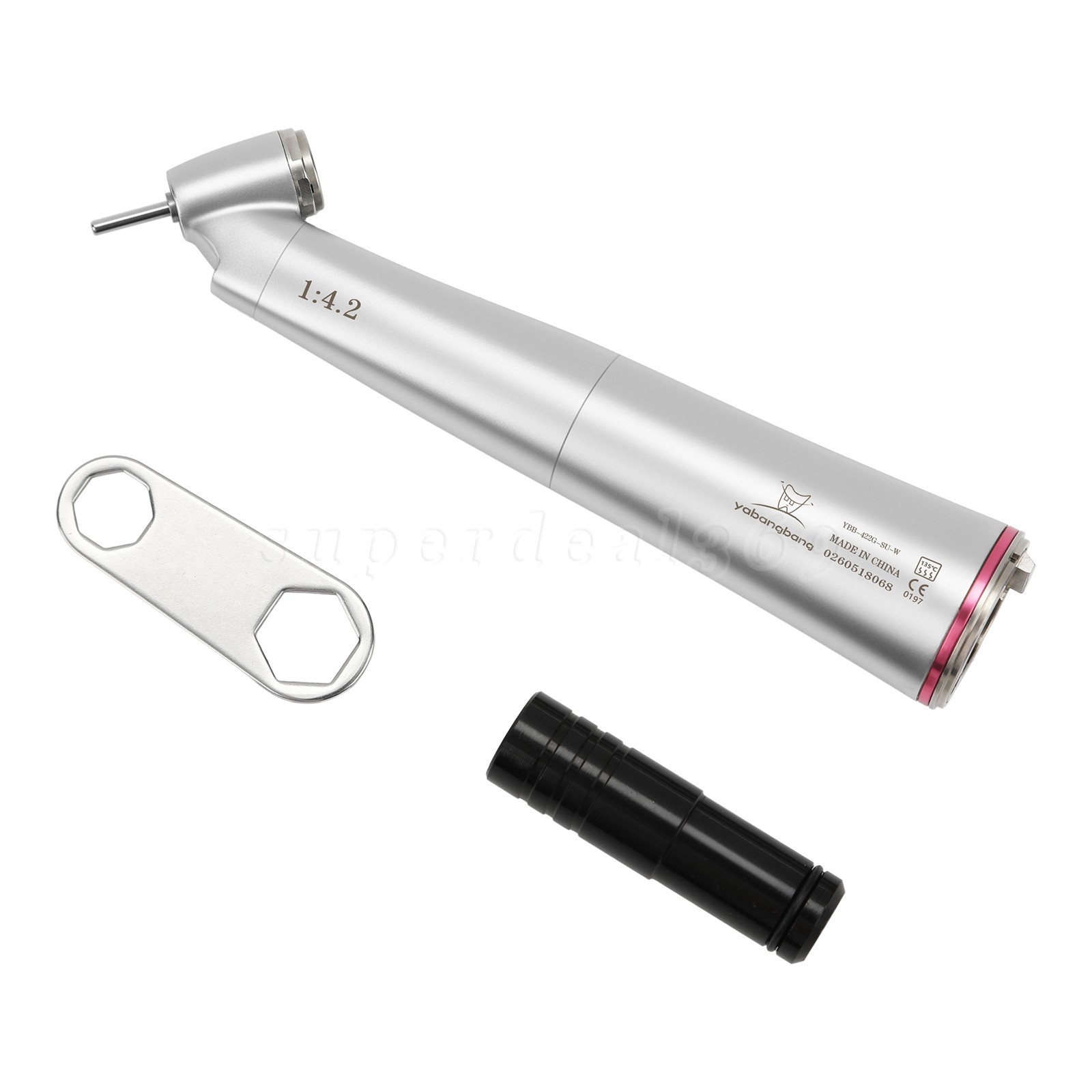 Dental 1:4.2 Increasing Handpiece 45 Degree Electric Contra Angle Fiber Optic US