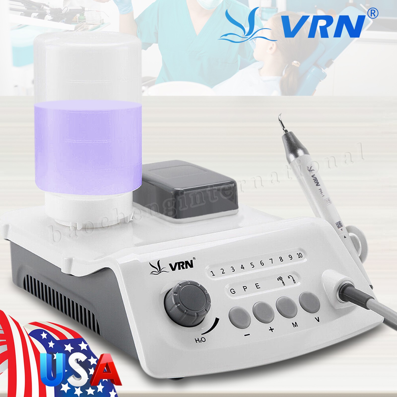 Veterinary Dental piezo Scaler With LED. Veterinary Ultrasound Scaler. 5 Tips