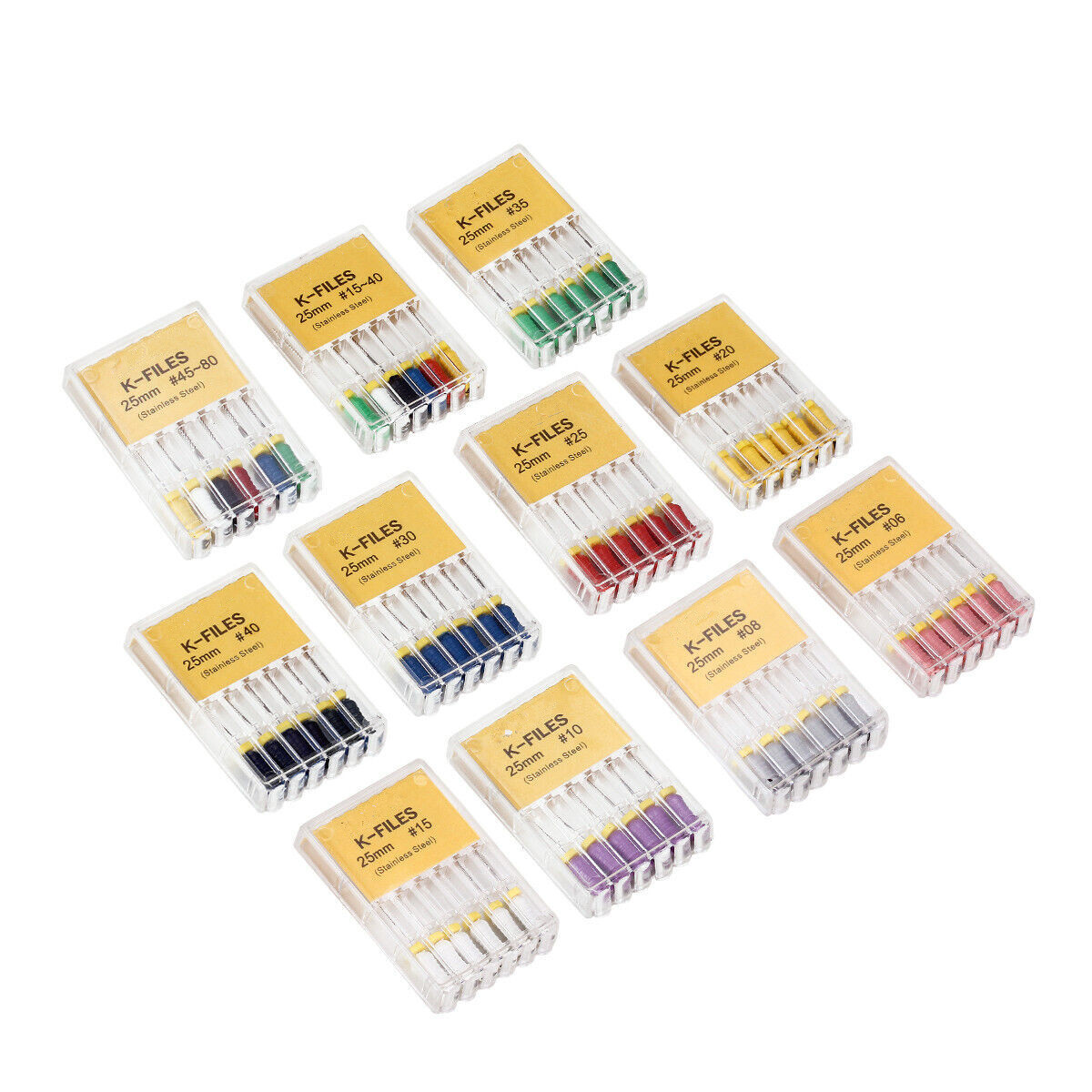 Dental Endodontic Stainless Steel Root Canal Hand Use REAMERS H/K-Files All Size