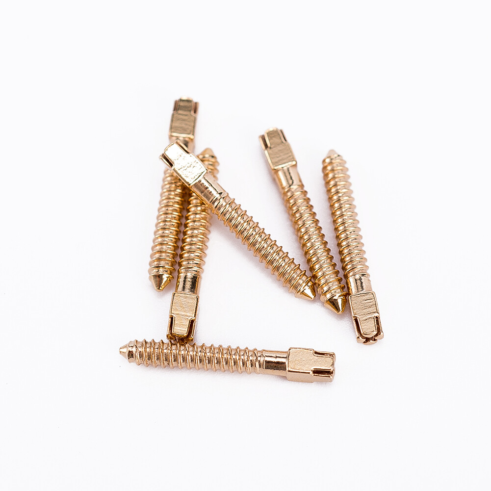 Dental Endo Screw Post Refill Complete Kit 120Posts+2Key Wrench Gold Plated Post