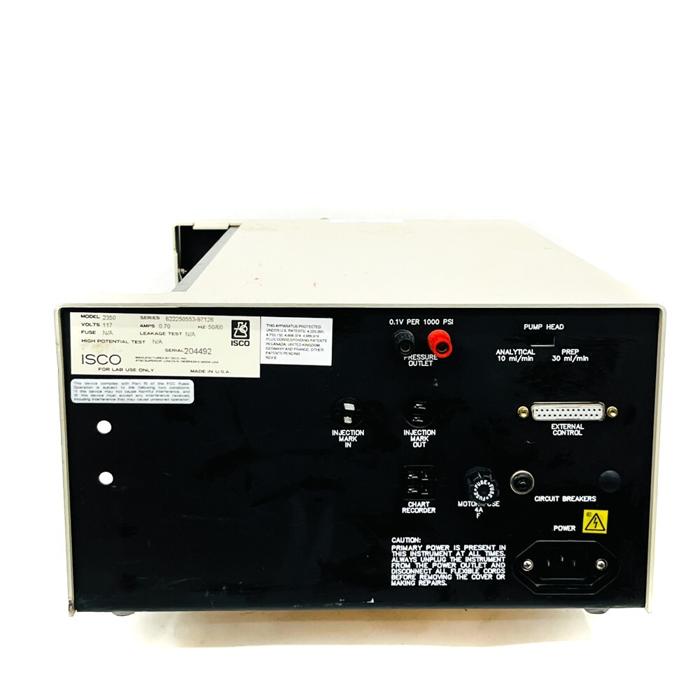 Isco Model 2350 Pro Team LC Inert Liquid Chromatography Flow Control Made in USA