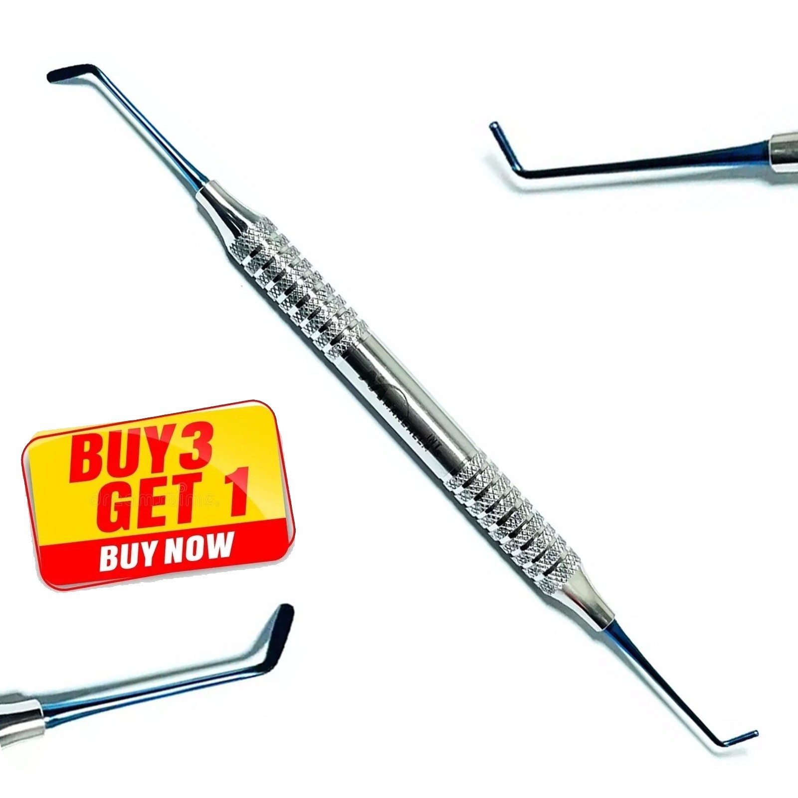 Dental Composite Filling Instruments Spatula & Plugger Titanium Blue Coated Tips