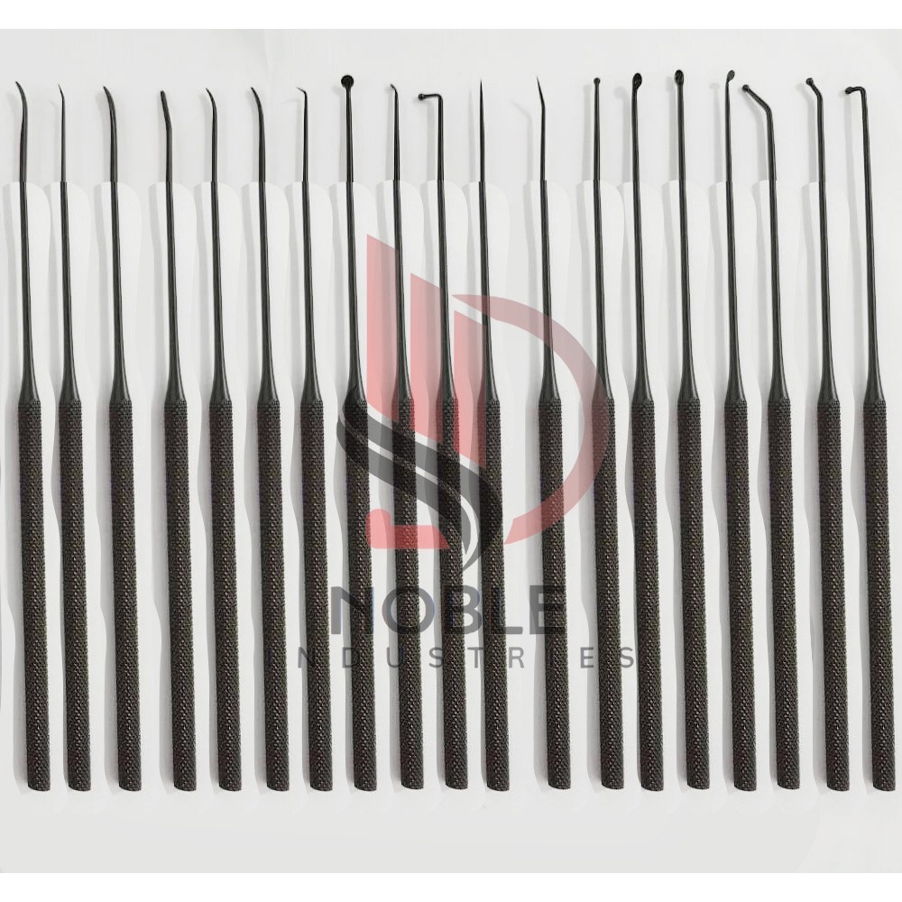 Rhoton Micro Dissector Expanded 20 PCS Black Coated High Quality instruments Set