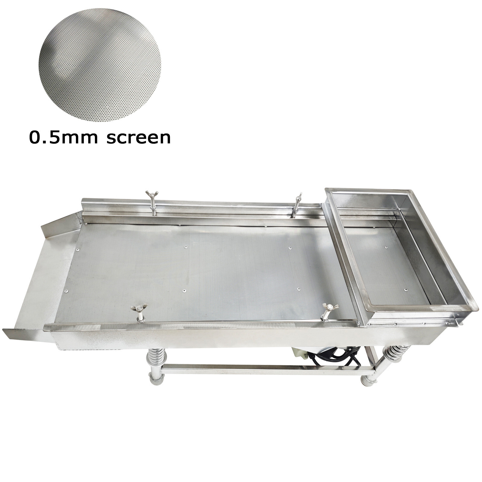 0.5mm Screen Stainless Linear Vibrating Screen Round Hole 110V Single Layer