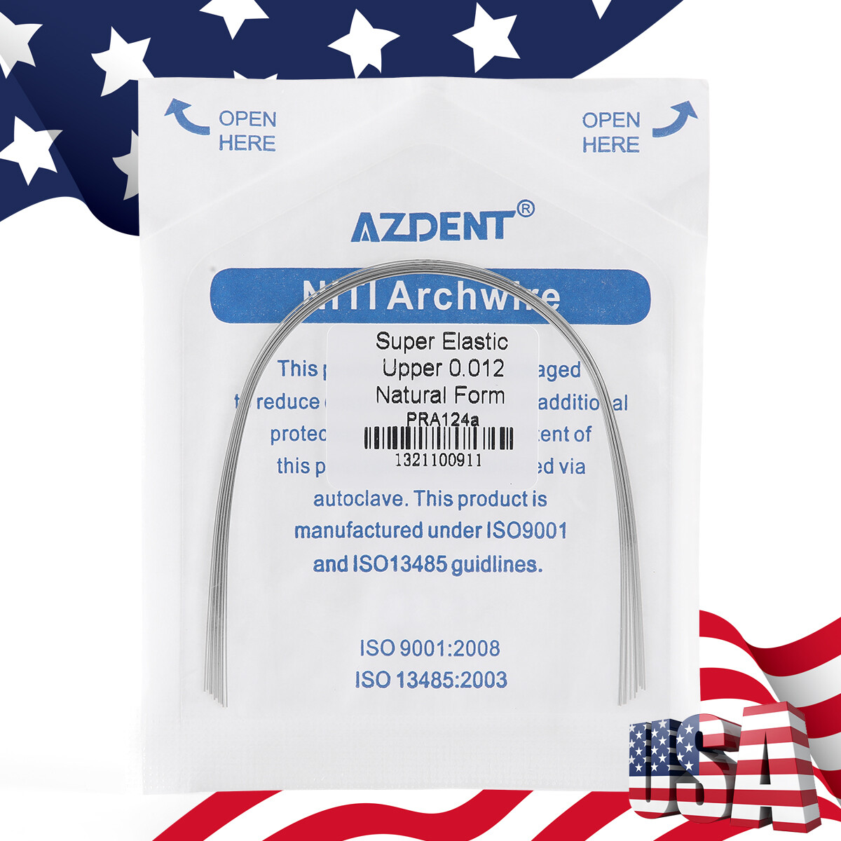AZDENT Dental Orthodontic Super Elastic Round Niti Arch Wire Nature Form Wires