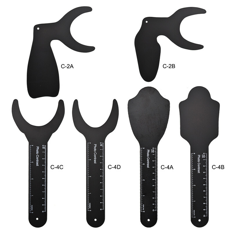 6Pcs Dental Photo Contrast Set Kit Black Background Board Photography Contraster