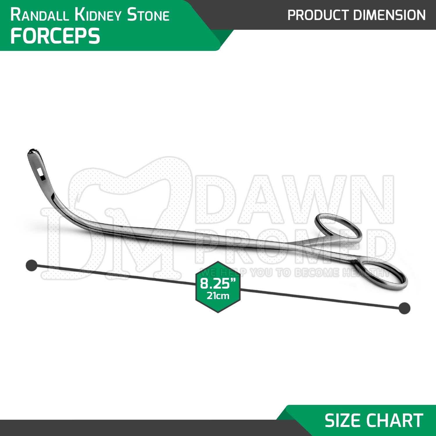 Randall Kidney Stone Forceps 4 Pcs Set 8.25″ Half Curved Surgical Instruments
