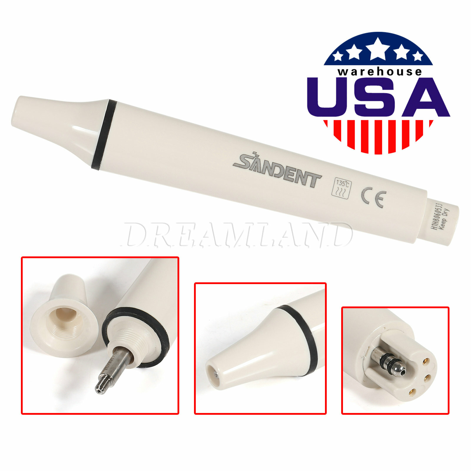 1-3PCS Dental Ultrasonic Scaler Detachable Handpiece For EMS Cavitron FDA tips