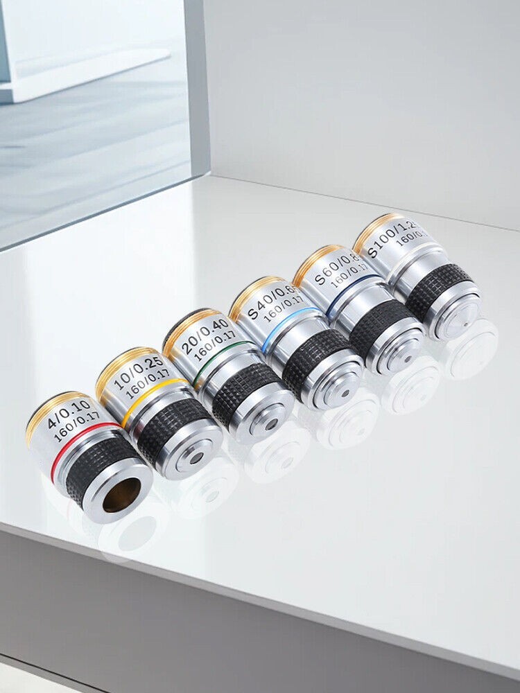 4X 10X 20X 40X 60X 100X Achromatic Objective Lens for Biological Microscope 18cq