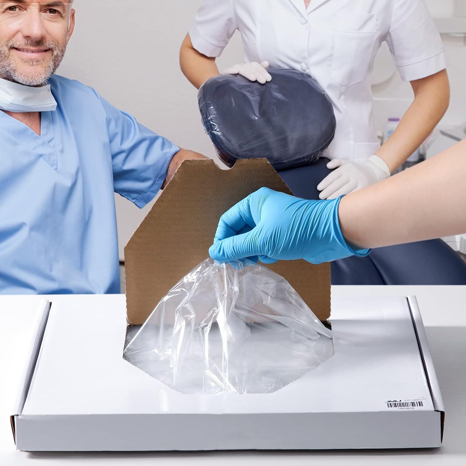250/Box Dental Headrest Covers Sleeves Disposable Clear Plastic Protector 2 Size