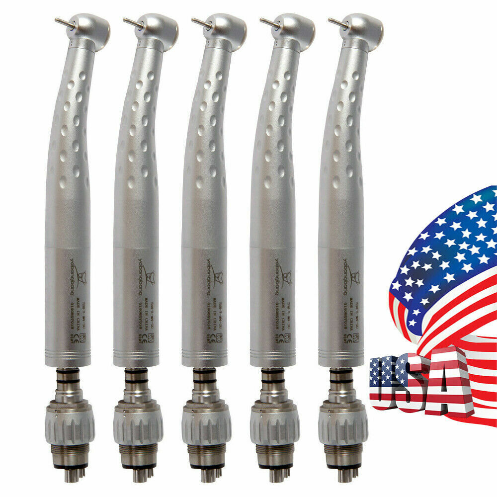 5 Lots Dental High Speed Turbine Handpiece+Quick Coupler Swivel 4 Holes