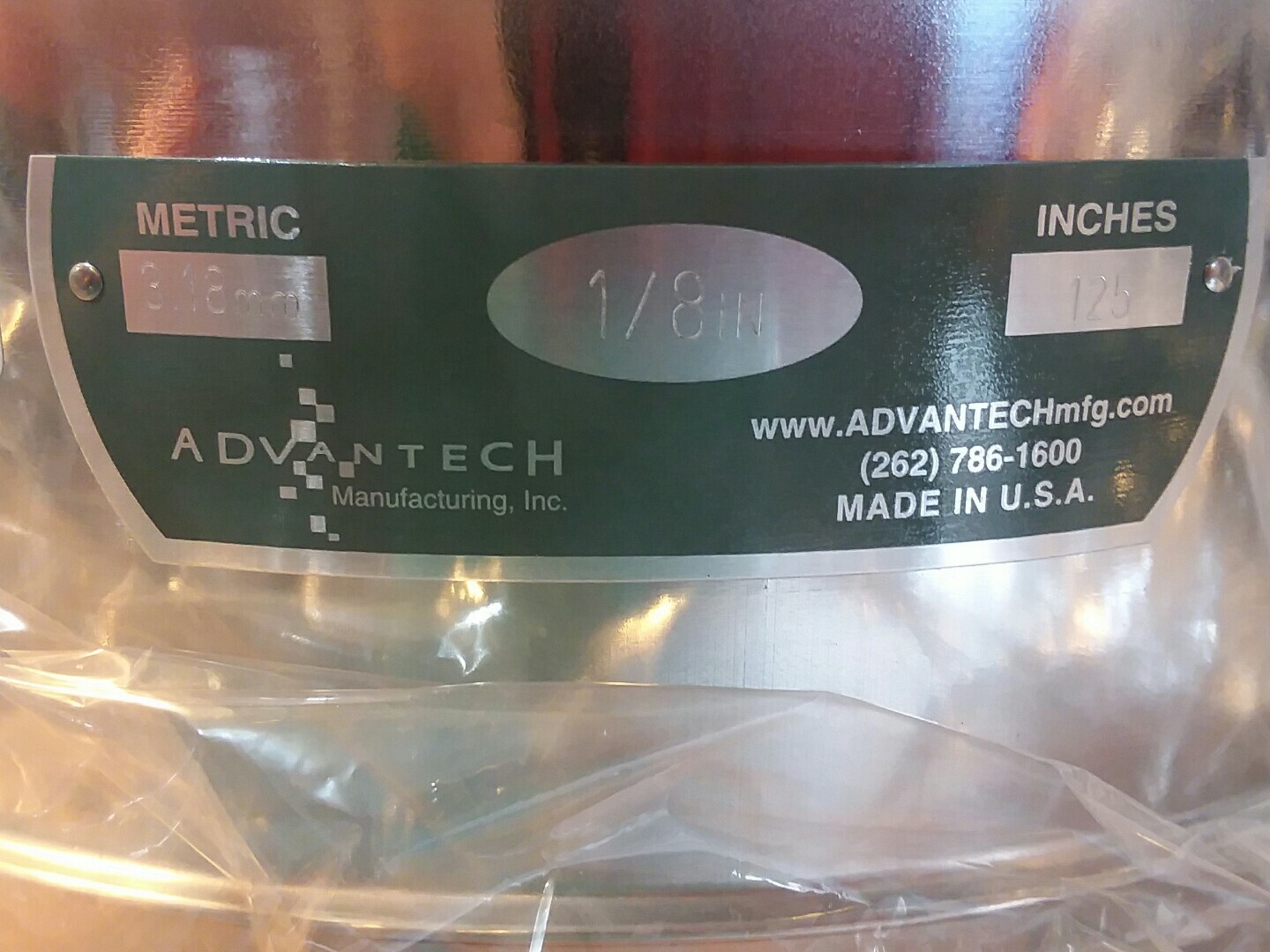 Sieve, 1/8″, S/S, 12 In, Full Ht ADVANTECH 1/8″SS12F