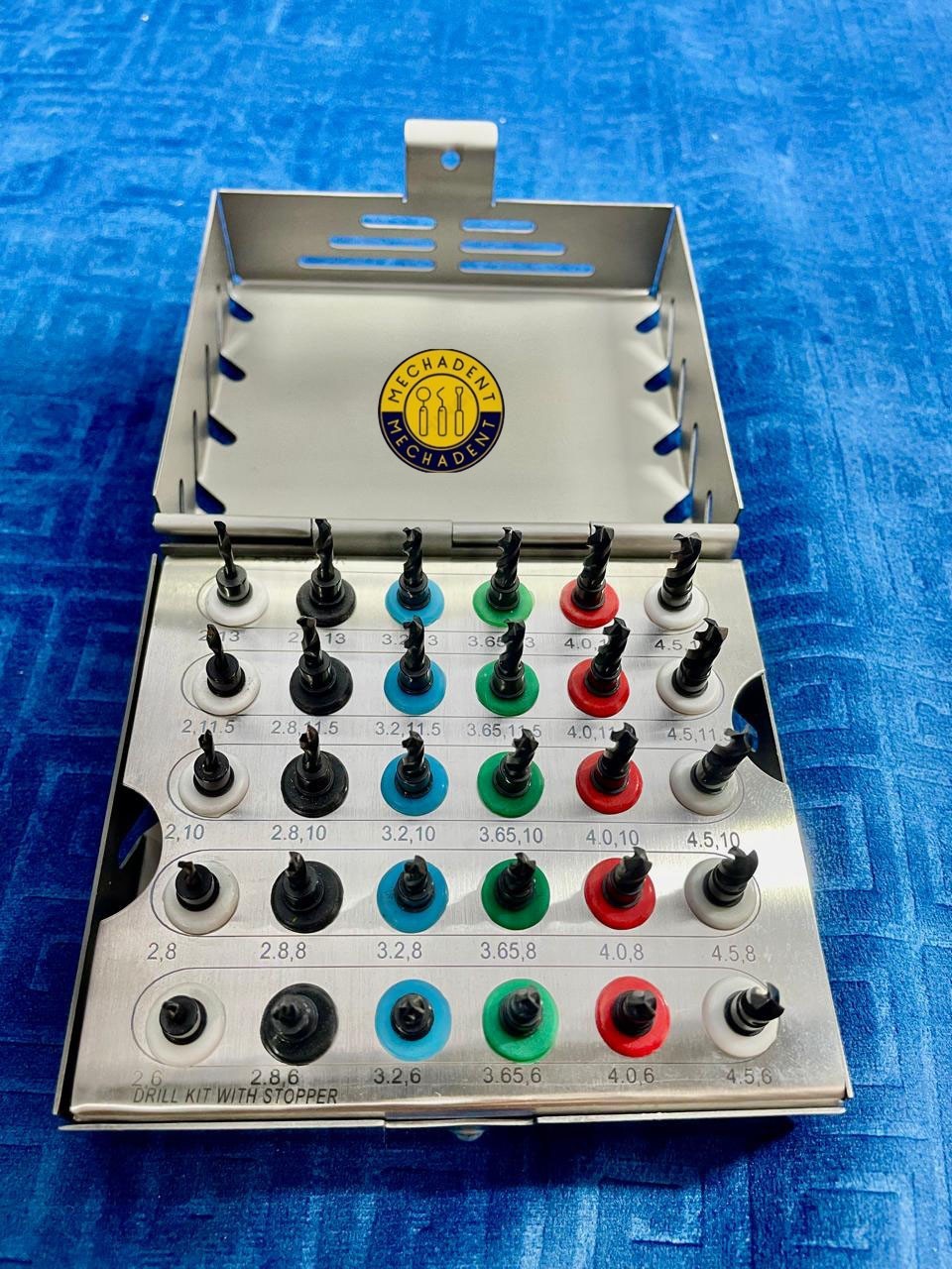 UNIVERSAL DENTAL IMPLANT TWISTED DRILLS KIT WITH STOPPER 5mm 30 PCs