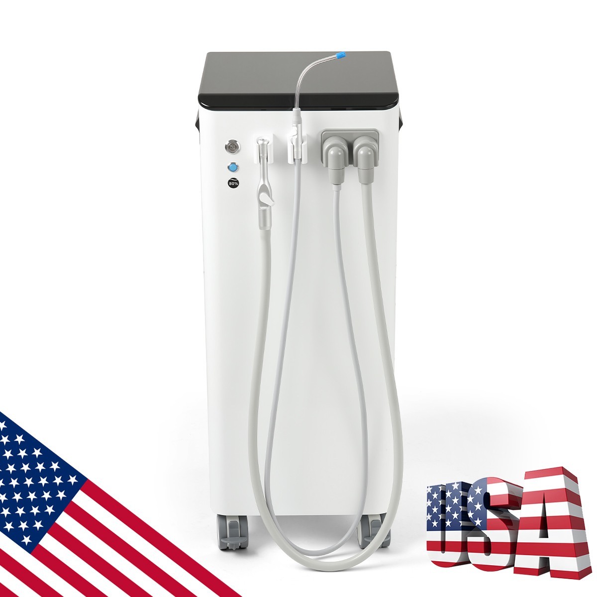 Portable Dental Suction System Mobile Vacuum Pump Machine Unit 350L/min