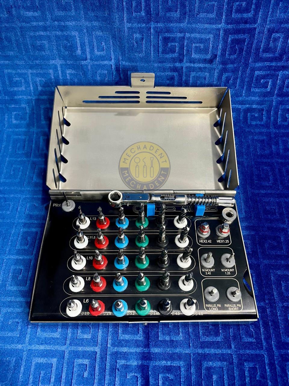 Dental Implant Integral Stopper Drills with Drivers and Keys Complete Kit 45 PCs