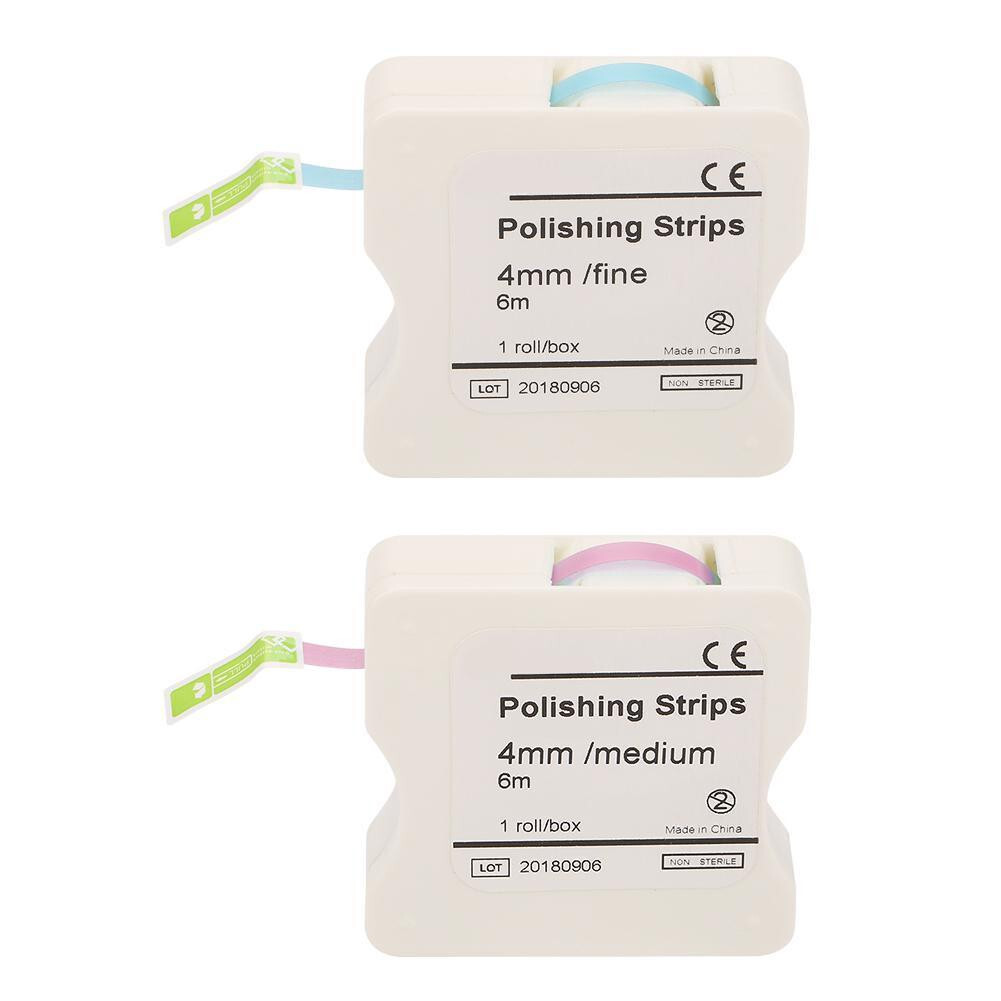 2x Dental Interproximal Sanding Paper Polishing Strip Finishing Grinding 4mm*6M