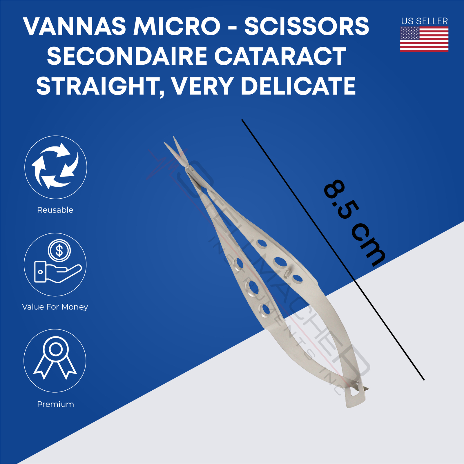 Vannas Micro Surgical Scissors Cataract Straight & Curved Very Delicate Forceps