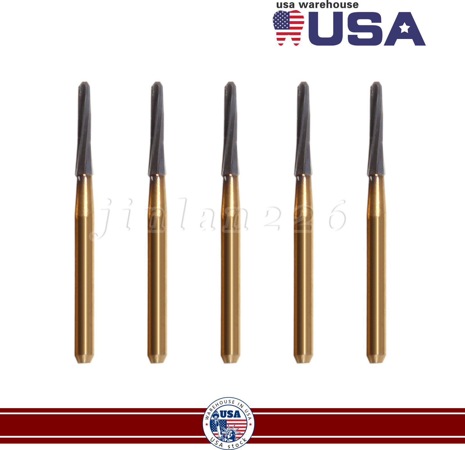 5PCS Dental Endodontic ENDO-Z Tungsten Carbide Burs FG Round Bur High Speed 21mm