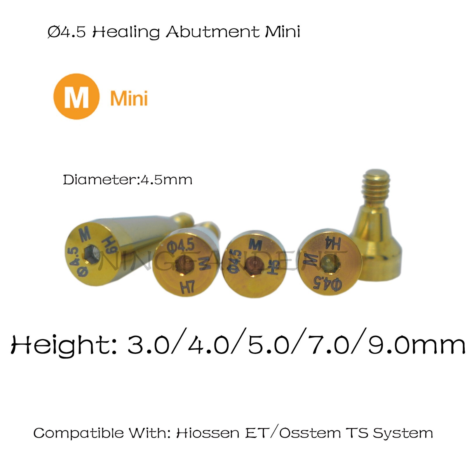 US Dental Mini/Regular Healing Cap Abutments For Hiossen Osstem Hexagon Implants