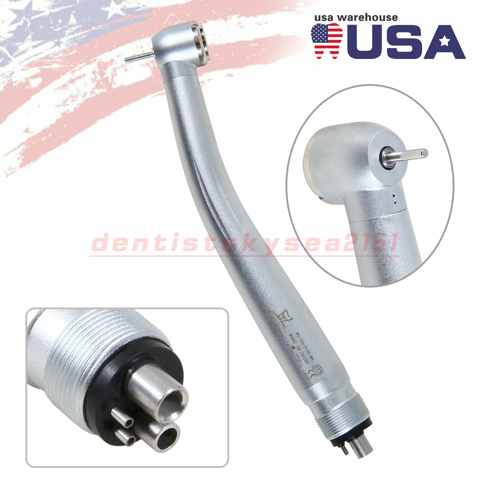 1-10PCS Dental High Speed Handpiece Push 4 Hole Healthy Machine Head