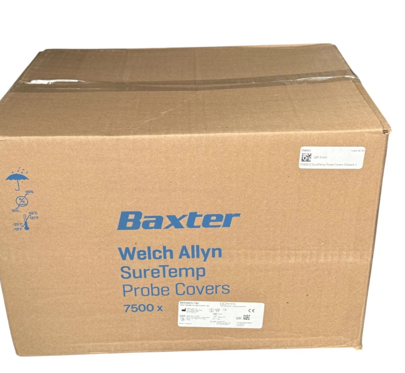 CASE OF 7500: Welch Allyn / Baxter SureTemp Probe Covers, Dispenser REF: 05031