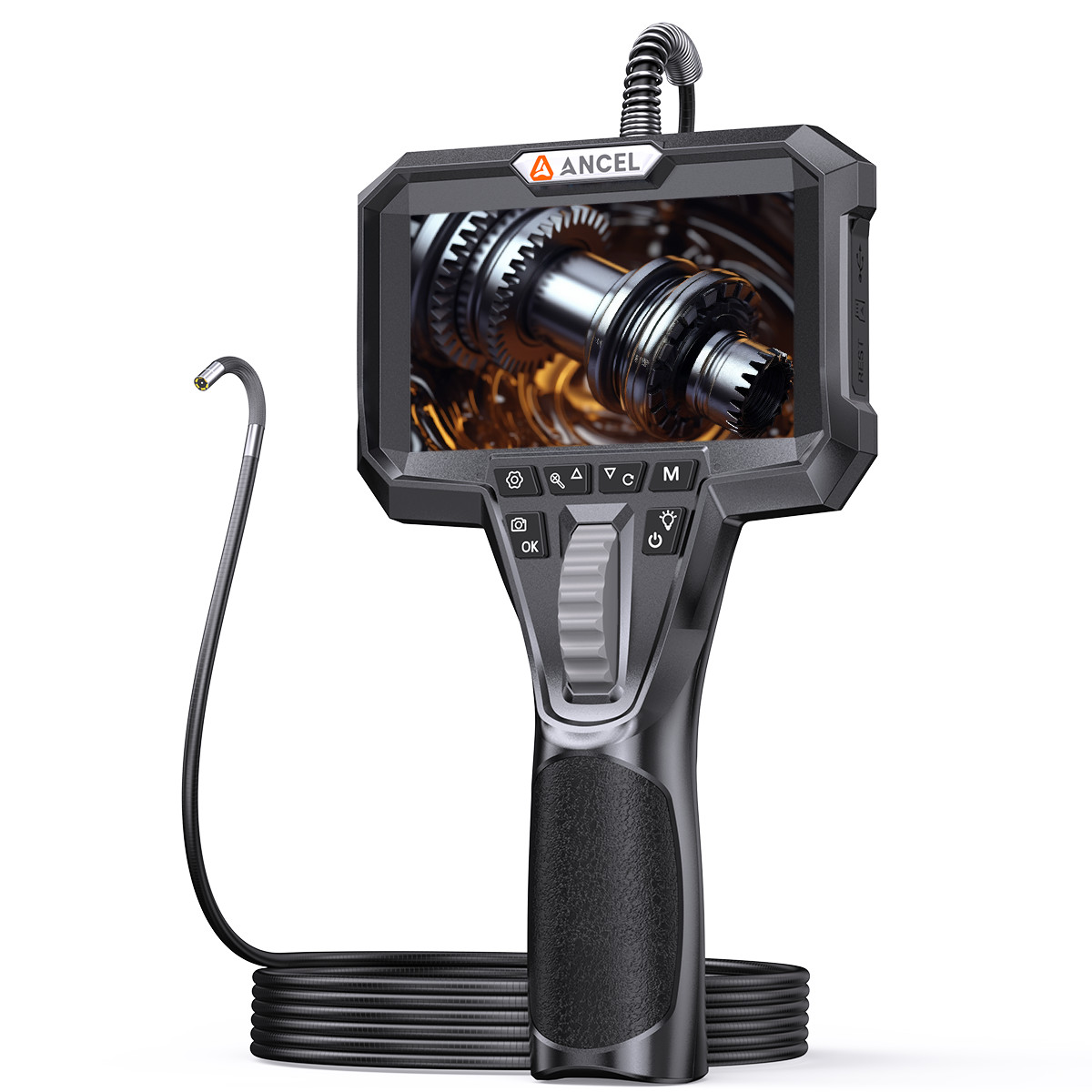 ANCEL AN303 210° Articulating Borescope Endoscope Inspection Camera 3.9MM 2-way