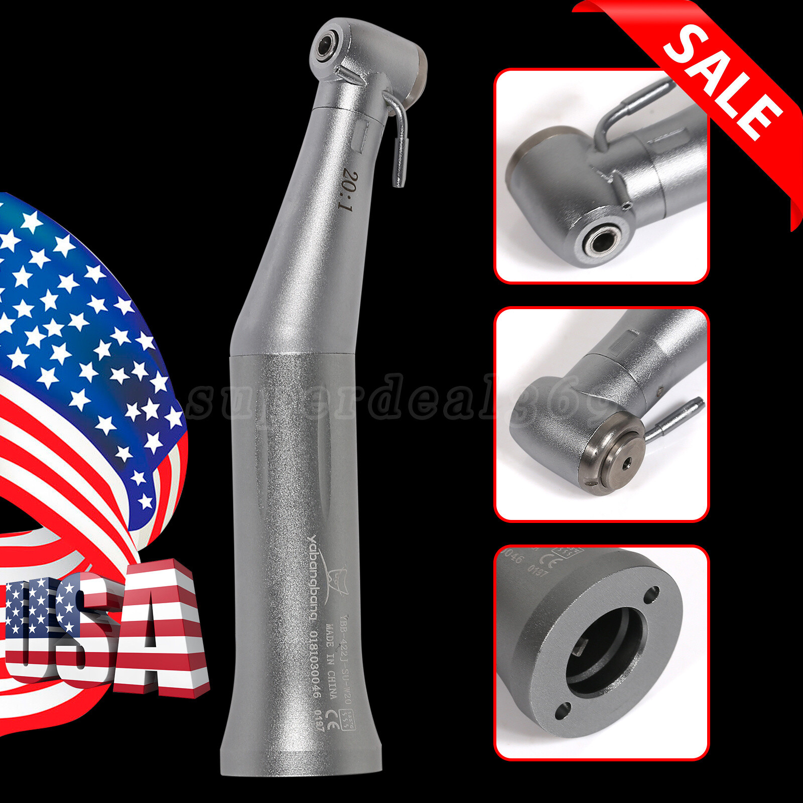 20:1 Reduction Implant Dental Contra Angle Handpiece Push Button Fit NSK NY