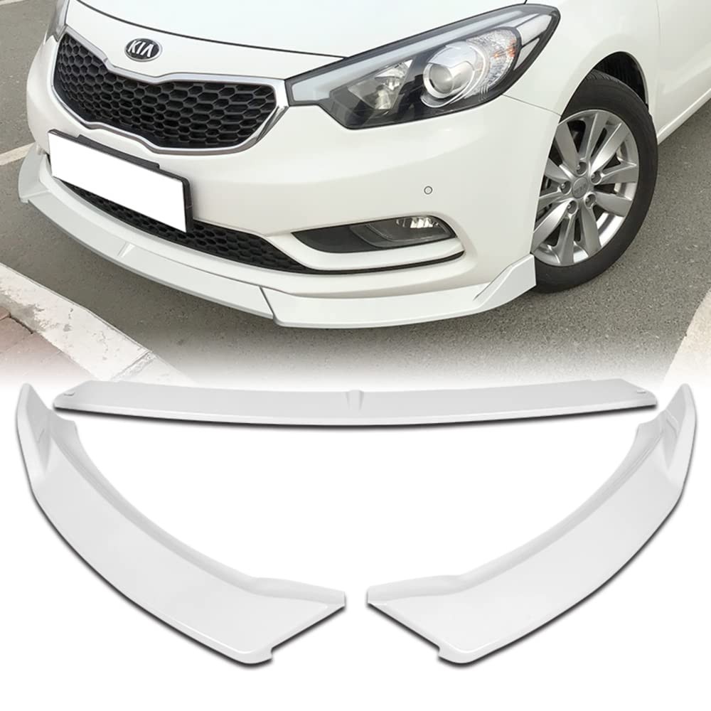 Front Bumper Lip Splitter for 2013-2016 KIA K3 Forte Unpainted Matt Black ABS