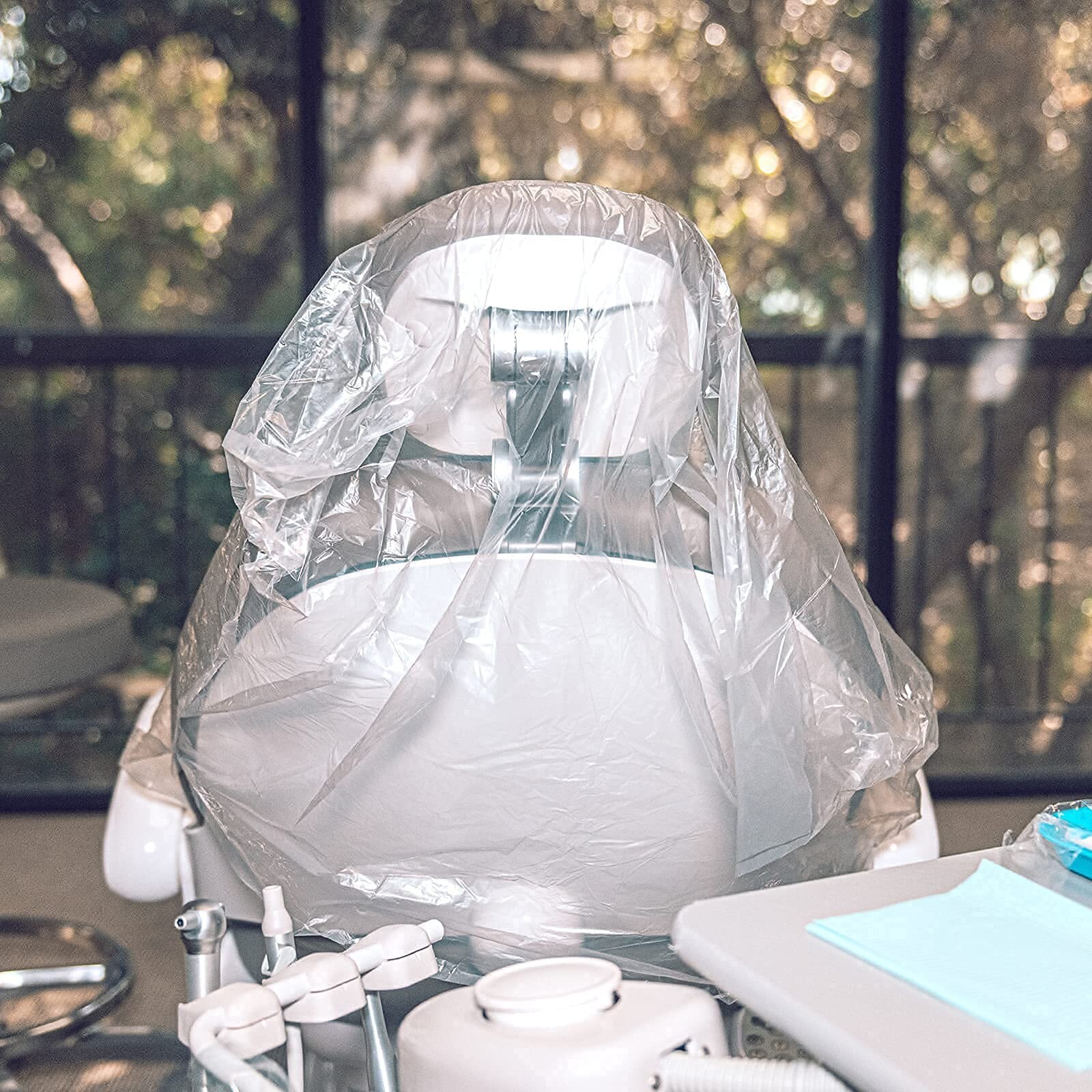 225 JMU Dental Half Chair Cover Sleeves Size 27.5″x 24″Medium Disposable Plastic