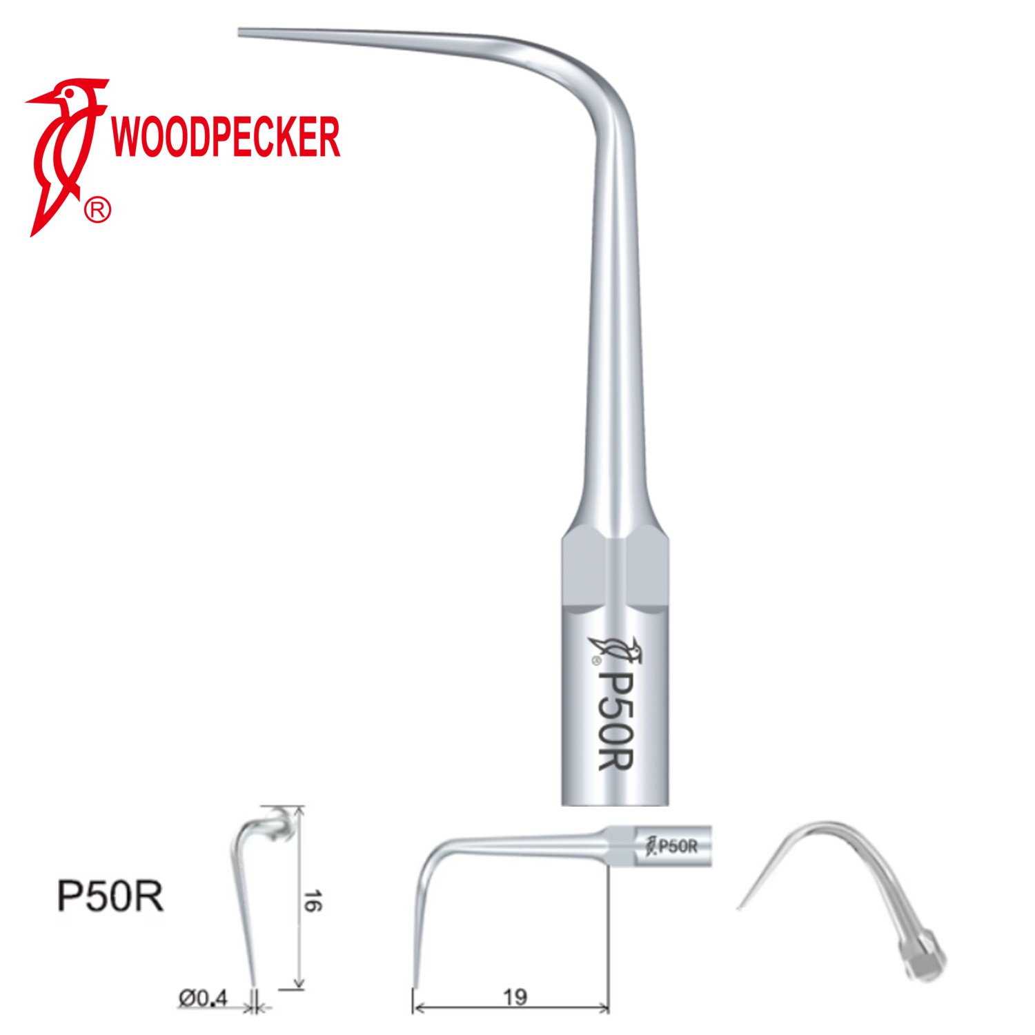 Woodpecker 1pc P50R Dental Ultrasonic Piezo Scaler Tips