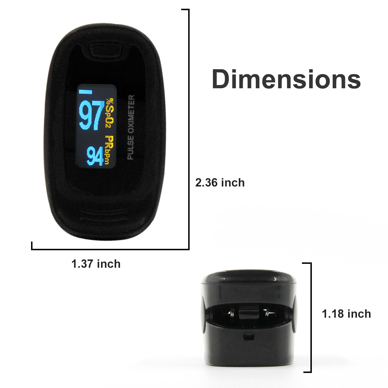 Finger Pulse Oximeter Meter SpO2 Heart Rate Monitor Blood Oxygen Saturation FDA
