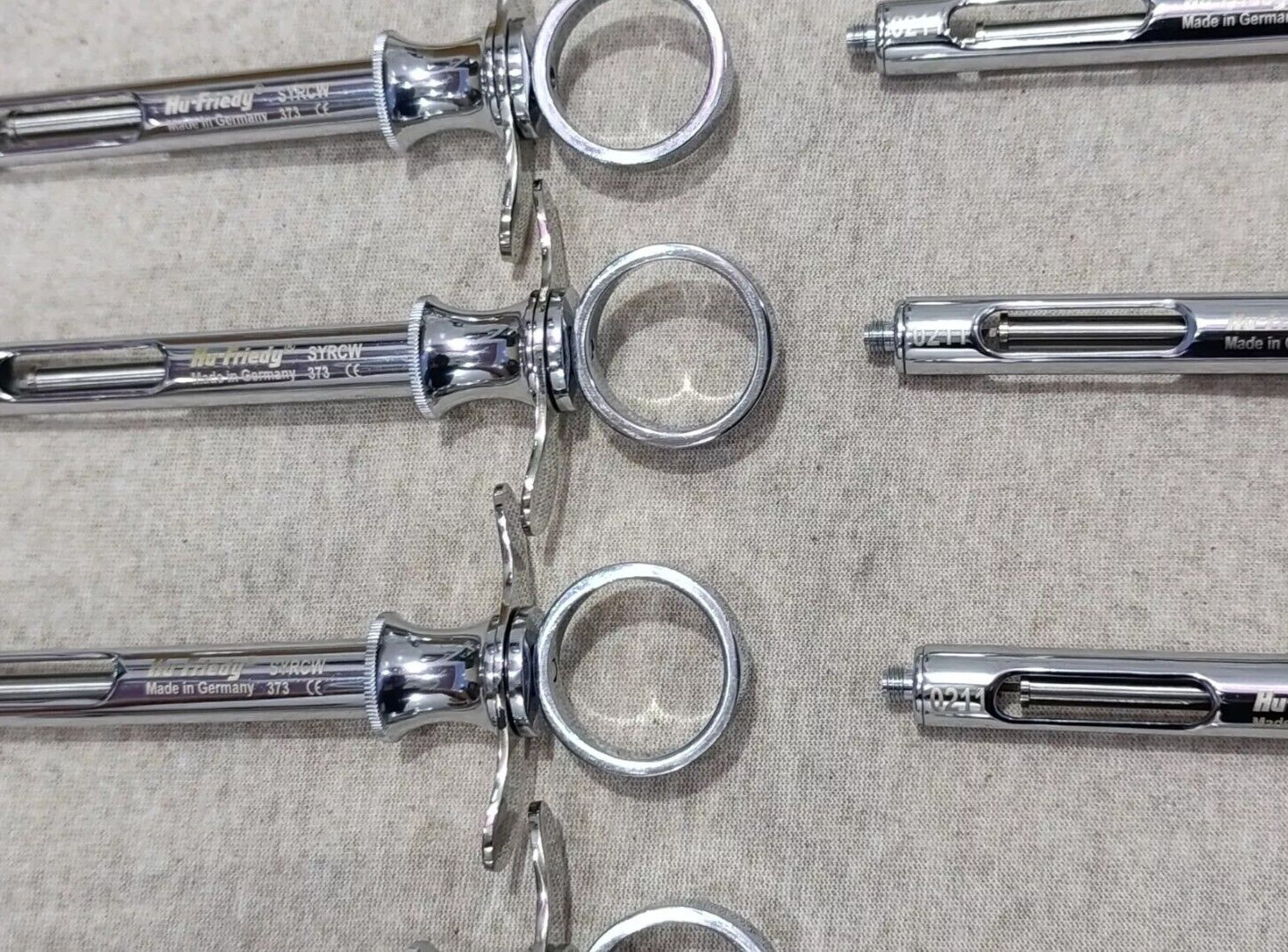 Lot of 12 Hu-Friedy CW Style Dental Anesthetic Aspirating 1.8ml Syringe SYRCW